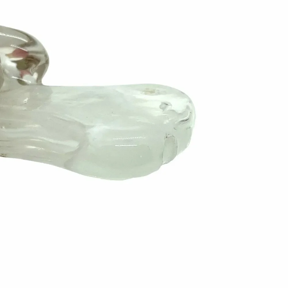 Lefton Bird Paperweight Figurine Vintage Clear Lightweight Glass Decorative